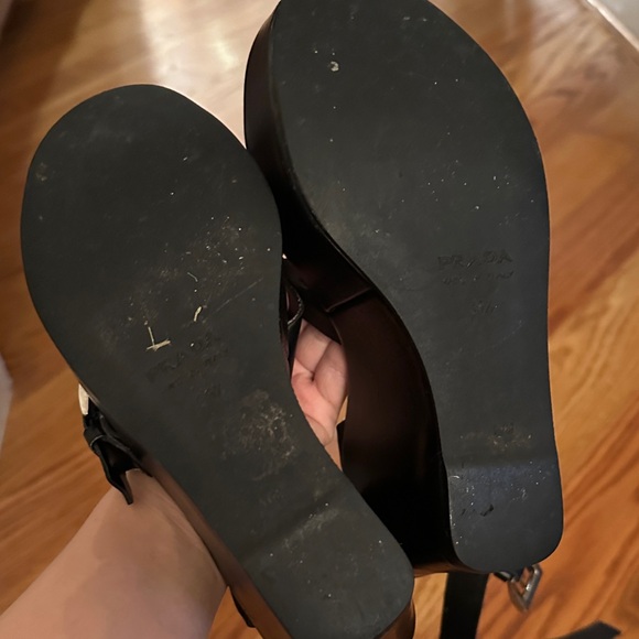 Prada Women's Black Leather Sandals - Picture 7 of 7